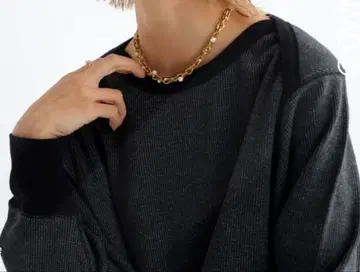 OWNth 랩 숄더 와플 풀오버 plus