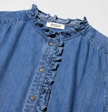 유니클로 UNIQLO 데님 프릴 셔츠