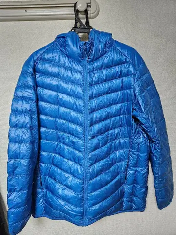 유니클로 블루 파랑 광택 라이트 다운 올드 모델