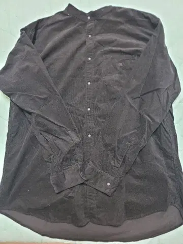 The North Face 퍼플 라벨 블랙 코듀로이 긴팔 셔츠