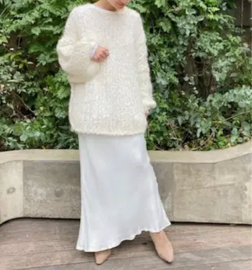 플라주 plage 큐프라 새틴 스커트