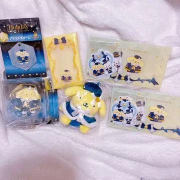 산리오 해피 복권 폼폼푸딩 피규어 봉제 인형 참