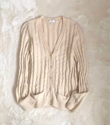 [ SEA / ] ( SEA JAPAN ) V넥 케이블 가디건