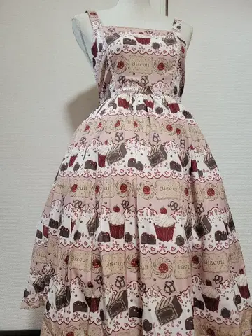 axes femme kawaii 스위츠 패턴 점프 스커트