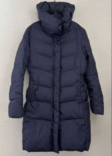 네이비 롱 다운 자켓 하이넥