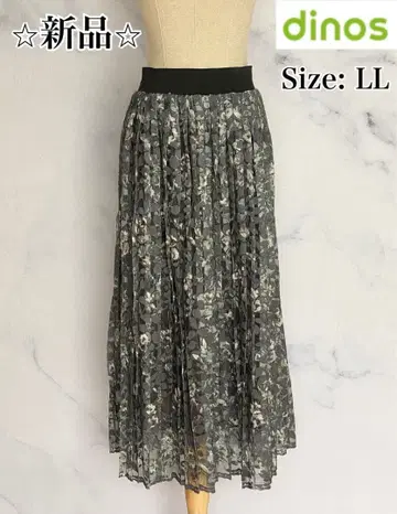 dinos 꽃무늬 플리츠 스커트 LL 사이즈