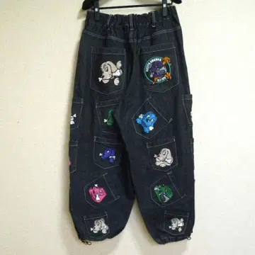 GALFY 갈피 인기 메니 포켓 데님 팬츠 블랙 소형견 M