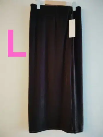 새상품 GU 벨로아 로마 맥시 스커트 Z+E 다크 브라운 L 지유