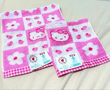 1997년 산리오 헬로키티 페이스 타월 핸드 타월 즉시 구매 가능!