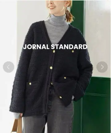 저널 스탠다드 TWEEDYV 라인 자켓 블랙 골드 버튼