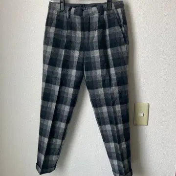 노트 에실롱 체크 무늬 팬츠