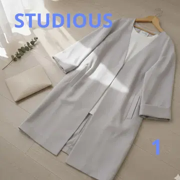 STUDIOUS [ 당일 발송 ] 깔끔하게! 툭 걸치기 좋은 노카라 코트