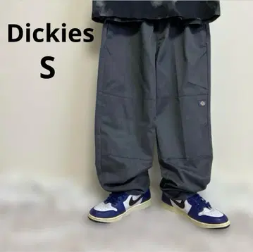 워크 팬츠 S 그레이 허리밴딩 Dickies 새상품급 캐주얼 팬츠