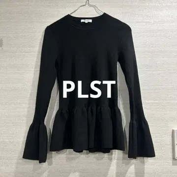 플라스테 페플럼 리브 니트 프릴 슬리브