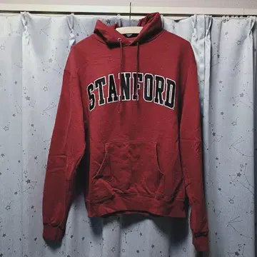 Champion 스탠포드 칼리지 로고 후드티 M 빨간색