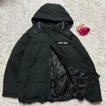 [ ] [ XL ] SCHOTT 샷 다운 자켓 블랙