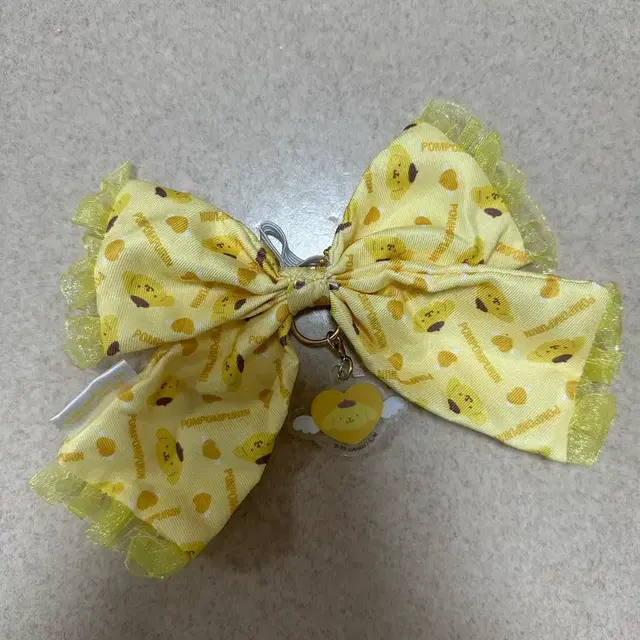 산리오 폼폼푸린 응원봉 리본 하트 키링 스트랩