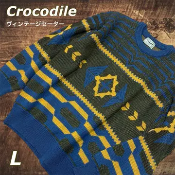 크로커다일 80s-90s 빈티지 니트 스웨터 L 사이즈