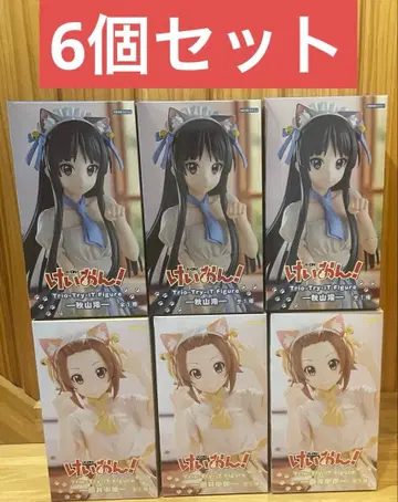 미개봉품 케이온! 타이나카 리츠 아키야마 미오 피규어 6개 세트