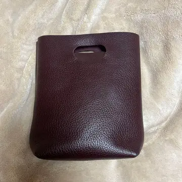 핸더 스킴 버건디 가죽 백