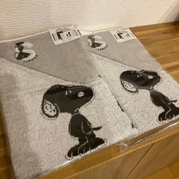 스누피 후드 부착 타월 2장 세트