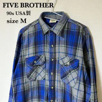 90s FIVE BROTHER USA제 사이즈 M 굿 배색 구제 의류