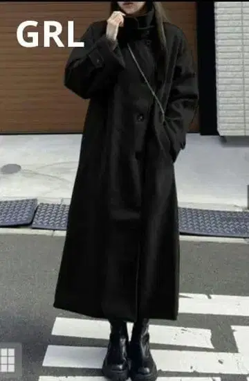 그레일 스탠드 카라 페이크 울 코트 k9048x