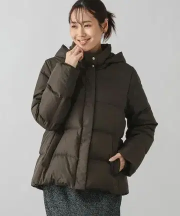 글로벌 워크 아름다운 실루엣 발수 다운 후드 블루종/115525