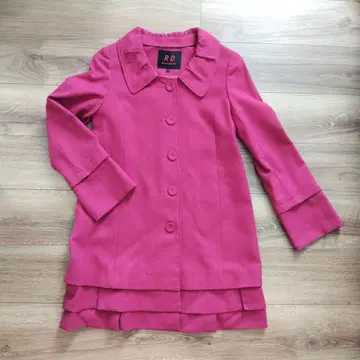 미사용 새상품 RD 핑크 트렌치코트 36