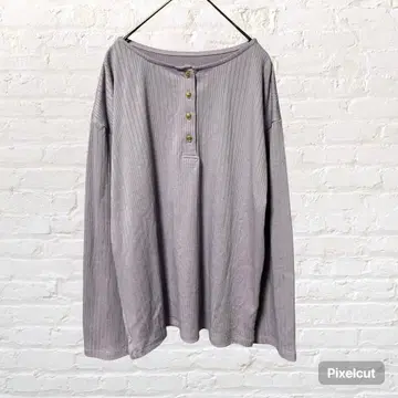 50077 리셰글래머 긴팔 상의 티셔츠 보라색 M 소매 플레어 구제 의류