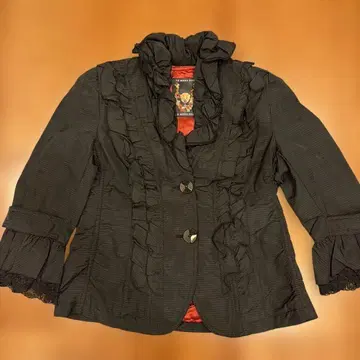 LA MODA GOJI 블랙 프릴 자켓