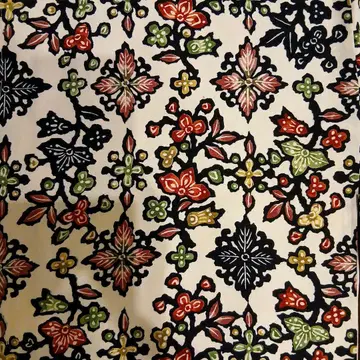 크리스마스 컬러의 겉옷 (화이트 당화초 패턴)