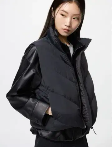 UNIQLO 퍼프 테크 크롭 베스트 M