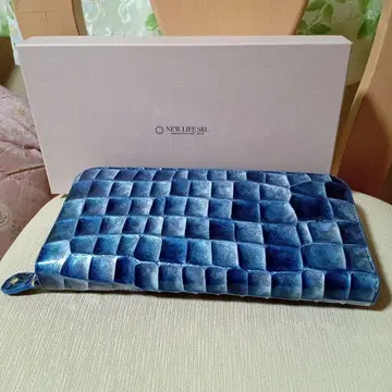 NEW LIFE SRL 파랑 크로커다일풍 장지갑