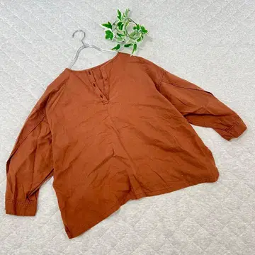 아트 워크 블루 [ Free ] 셔츠 루즈핏 내추럴 미들 기장 심플