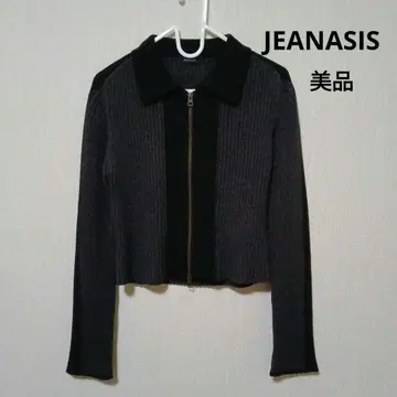 JEANASIS 바이컬러 더블 ZIP 가디건