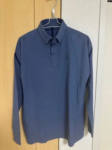 adidas 네이비 긴팔 피케 셔츠 L