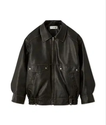 LILY BROWN 빈티지 인조 가죽 블루종