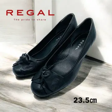 [ 미사용 ] REGAL 리 리갈 펌프스 블랙 23.5cm 리본 일본제