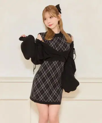 apres jour 레이어드 스타일 니트 원피스