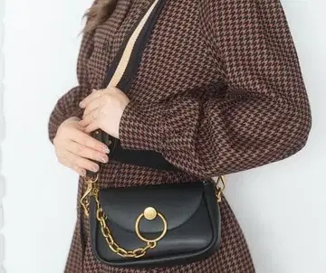 [ 2way ] 하운드투스 패턴 셔츠 원피스 긴팔 퍼프 슬리브 출퇴근