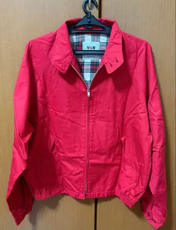 [상태 좋음] VAN jacket  블루종 빨간색 L 체크