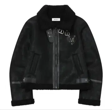 Mucent 아우터 무스탕 코트 한국 블랙 시즈니룩