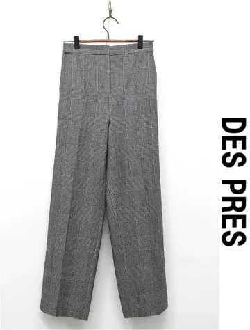 C508 DES PRES 울 플란넬 세미 와이드 팬츠 하이웨스트 34