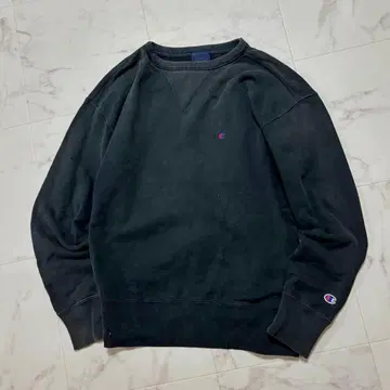 챔피온 전면 V 트레이닝복 맨투맨 페이드 흑먹색 L