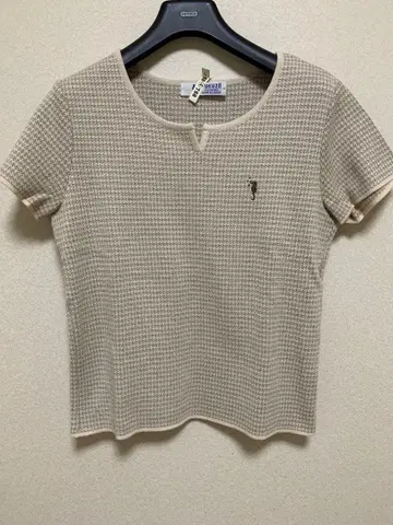 FUKUZO 베이지 반팔 니트 M