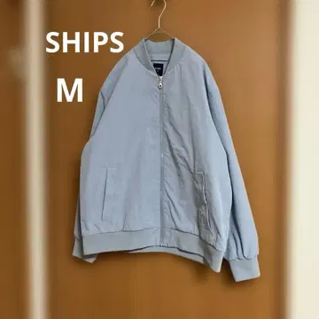 SHIPS 나일론 자켓 M 라이트 블루 메쉬 안감 봄/가을 아우터