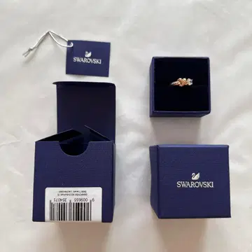 스와로브스키 반지 9호 라이프로그 하트 화이트, 믹스 메탈