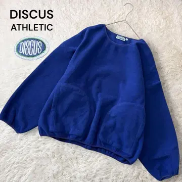 새상품급 디스커스 애슬레틱 크루넥 플리스 빅 포켓 블루 M