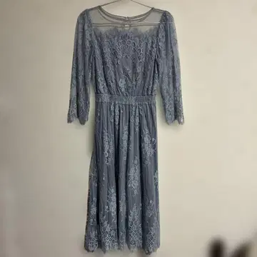 레이스 원피스 드레스 스카이블루